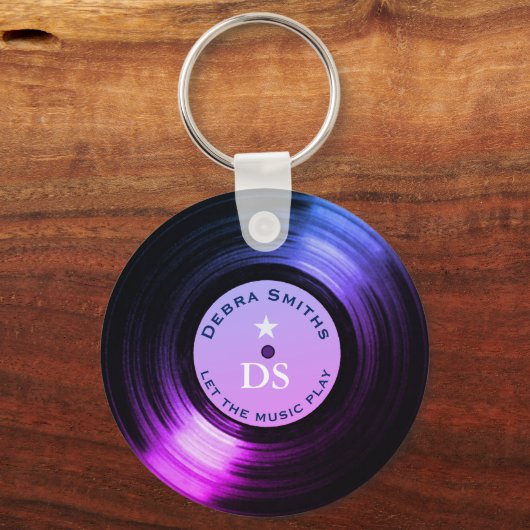 Porte-clés Musique vinyle violet (Recto)