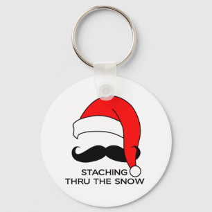 Porte-clés Mustache Christmas - Staching thru the snow