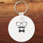 Porte-clés Mustache Hipster Bowtie Glaces (Recto)