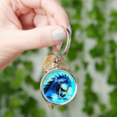 Porte-clés Mustang bleu Thunder_Cove (main)