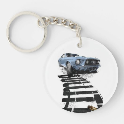 Porte-clés Mustang, car,Porte-clés en acrylique (Devant)
