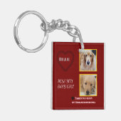 Porte-clés Muted Red Heartflet Pet Keepsake (Devant gauche)