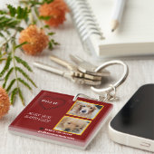 Porte-clés Muted Red Heartflet Pet Keepsake (Devant Droit)