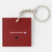 Porte-clés Muted Red Heartflet Pet Keepsake (Dos)
