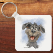 Porte-clés Mutt hilare – Dessin animé de chien mignon (Recto)