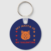 Porte-clés My Akita Is My Valentine Funny Valentine's Citatio (Recto)