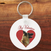 Porte-clés My Belgian Malinois Valentine (Recto)