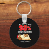 Porte-clés My Body Is 98% Christmas Cookies Funny Snail Pajam (Recto)