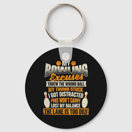 Porte-clés My Bowling Excuses - Bowler Bowling (Recto)