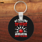 Porte-clés My Bowling Technique Funny Bowling Bowler Men Wome (Recto)