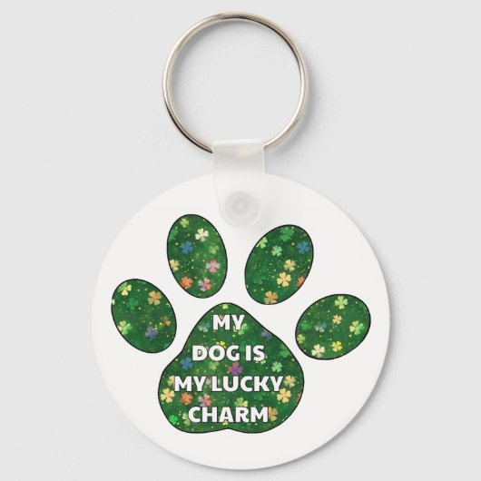 Porte-clés My Dog is my lucy charm (Recto)
