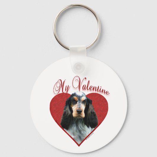 Porte-clés My English Cocker Spaniel Valentine (Recto)