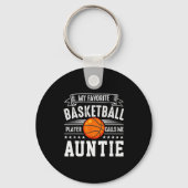 Porte-clés My Favorite Basketball Player Calls Me Auntie (Recto)