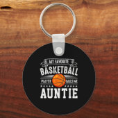 Porte-clés My Favorite Basketball Player Calls Me Auntie (Recto)