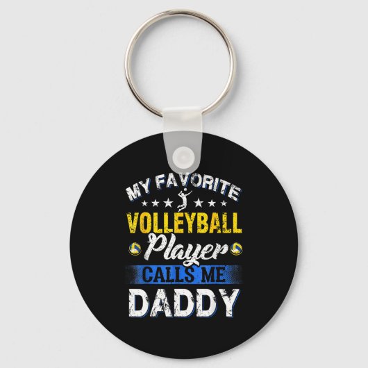 Porte-clés My Favorite Volleyball Player Calls Me Daddy (Recto)