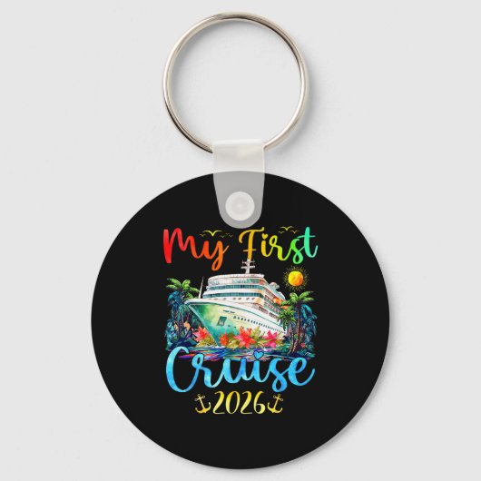 Porte-clés My First 2026 Cruise Trip Kids Vacation Matching F (Recto)