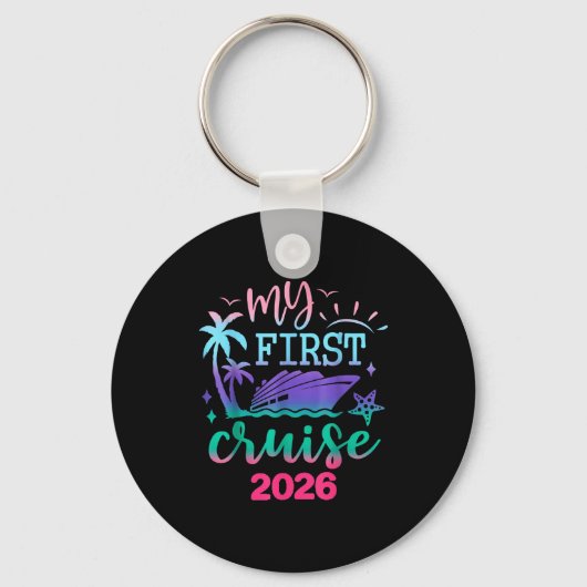 Porte-clés My First Cruise 2026 Family Vacation Trip Ship Mat (Recto)