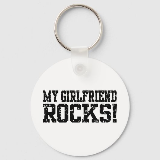 Porte-clés My Girlfriend Rocks (Recto)