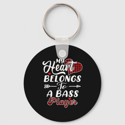 Porte-clés My Heart Belongs To A B Player Shirt Funny Valenti (Recto)