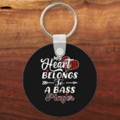 Porte-clés My Heart Belongs To A B Player Shirt Funny Valenti (Recto)