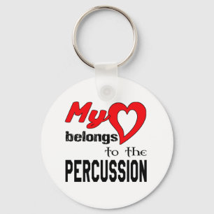 Porte-clés My heart belongs to the Percussion.