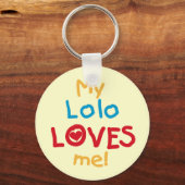Porte-clés My Lolo Loves Me T-shirts et cadeaux (Recto)