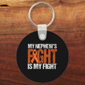 Porte-clés My Nephews Fight is My Fight Leukemia Awareness (Recto)