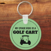 Porte-clés My other ride is a golf cart (Recto)