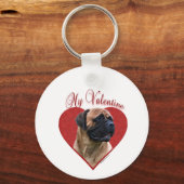 Porte-clés My Red Bullmastiff Valentine (Recto)