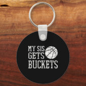 Porte-clés My Sis Gets Buckets - frère Bysketbyll Soeur (Recto)