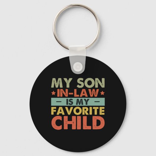 Porte-clés My Son In Law Is My Favorite Child Family Groovy (Recto)