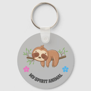 Porte-clés My Spirit Animal   Cute Sleeping Sloth