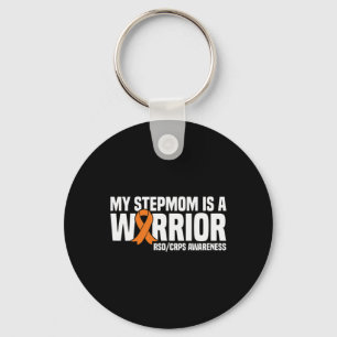Porte-clés My StepMom Est Un Guerrier Orange Ribbon Rsdcrps A