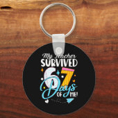 Porte-clés My Teacher Survived 67 Days Of Me Funny Six Seven  (Recto)