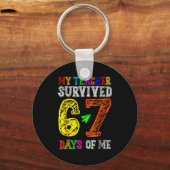 Porte-clés My Teacher Survived 67 Days Of Me Funny Students T (Recto)