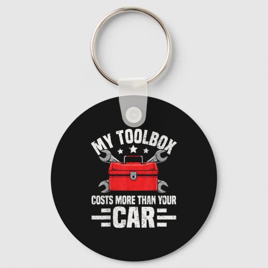Porte-clés My Toolbox Costs More Than Your Car Funny Auto Mec (Recto)
