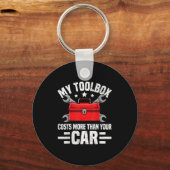 Porte-clés My Toolbox Costs More Than Your Car Funny Auto Mec (Recto)