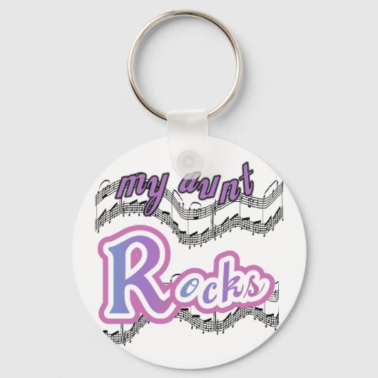 Porte-clés My Tunt Rocks Tshirts et cadeaux (Recto)