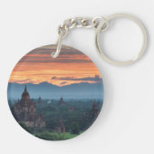 Porte-clés Myanmar, lever de soleil à Bagan (Dos)