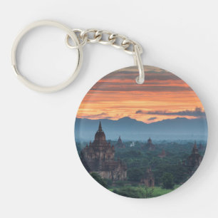 Porte-clés Myanmar, lever de soleil à Bagan