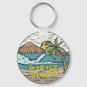 Porte-clés Myrtle Beach Caroline du Sud Vintage