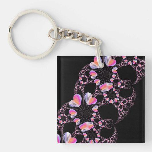 Porte-clés Mystère Coeur fractal (Devant)