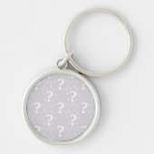 Porte-clés Mystère point de question énigme puzzle gris clair (Devant)