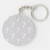 Porte-clés Mystère point de question énigme puzzle gris clair (Dos)