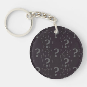 Porte-clés Mystère question marque énigme puzzle gris