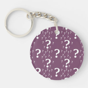 Porte-clés Mystère question marque énigme puzzle mauve
