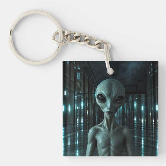 Porte-clés Mysterious Grey Alien (Devant)