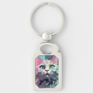 Porte-clés Mystic Blue Eyes Kitten Cute chat