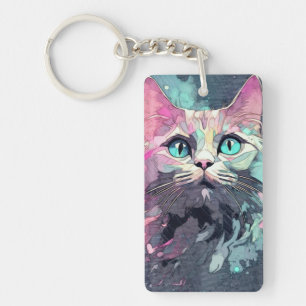 Porte-clés Mystic Blue Eyes Kitten Cute chat