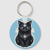 Porte-clés Mystic Galaxy Cat Keychain (Recto)